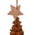 Floristik24 Árvore de Natal para pendurar, decorações de Natal, decorações para árvores de Natal de cobre Alt.12cm 29cm