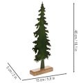 Árvore de Natal decorativa sobre base de madeira, decoração de mesa, Natal, 46 cm | Floristik24.pt