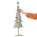 Árvore de Natal decorativa com estrela e suporte, enfeite festivo para mesa, 74 cm | Floristik24.pt