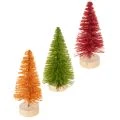 Floristik24 Árvore de Natal artificial com base de madeira, pequena, 16 cm, 6 peças