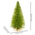 Árvore de Natal artificial com base de madeira, pequena, 16 cm, 6 peças | Floristik24.pt