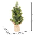 Árvore de Natal artificial em saco de juta, pequena decoração de mesa, mini árvore de Natal, 38 cm | Floristik24.pt