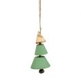 Floristik24 Decorações para árvores de Natal, árvore de Natal para pendurar, Natal verde / natural H10cm L24cm 4pcs