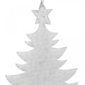 Floristik24 Pingente de árvore de Natal, decoração de Advento, decoração de metal para Natal, prata 20,5×15,5cm