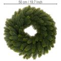 Coroa de ramos de pinheiro artificiais, verde, redonda, 50 cm | Floristik24.pt