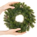 Guirlanda artificial de ramos de pinheiro com pinhas para porta ou mesa, 30 cm | Floristik24.pt