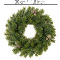 Guirlanda artificial de ramos de pinheiro com pinhas para porta ou mesa, 30 cm | Floristik24.pt