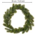 Guirlanda artificial de pinheiro verde para decoração de porta, 35 cm | Floristik24.pt