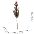 Ramo de pinheiro artificial com enfeites de Natal, 48 cm, 2 peças | Floristik24.pt