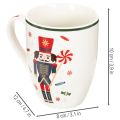 Caneca de Natal com motivo de quebra-nozes e bengala doce, 10 cm, conjunto com 2 peças | Floristik24.pt