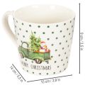 Caneca de café Feliz Natal com motivo de carro natalino, caneca de cerâmica de 10 cm, 2 unidades. | Floristik24.pt