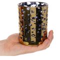 Porta-velas de vidro com estampa de leopardo para decoração de mesa, 12 cm | Floristik24.pt