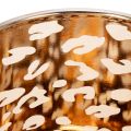 Porta-velas de vidro com estampa de leopardo, bicolor, 8 cm | Floristik24.pt