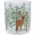 Floristik24 Porta-velas vidro crepitante natalino copo tealight H13cm