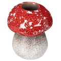 Floristik24 Cogumelo decorativo, amanita muscaria, suporte para vela tealight para decoração de mesa, 9 cm
