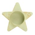 Floristik24 Porta-luz estrela para colar creme 9x23,5cm 1p