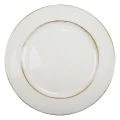 Prato decorativo redondo de plástico retro branco marrom brilhante Ø30cm | Floristik24.pt