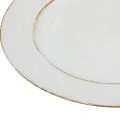 Prato decorativo redondo de plástico retro branco marrom brilhante Ø30cm | Floristik24.pt