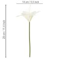 Flores artificiais de lírio-tigre branco para vasos e arranjos, ramo de 29 cm com 6 unidades. | Floristik24.pt
