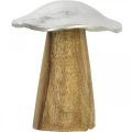 Floristik24 Decoração de mesa deco cogumelo metal madeira prateado cogumelo de madeira H10cm