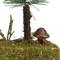 Decoração de mesa mini abetos base de floresta de abeto artificial 30cm