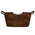 Tigela oval de metal com