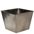 Vaso quadrado de metal com