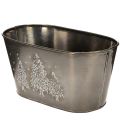 Vaso oval com desenho de