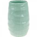 Floristik24 Vaso de cerâmica ondulado, decoração de vaso, vaso de cerâmica H20cm