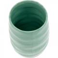 Floristik24 Vaso de cerâmica ondulado, decoração de vaso, vaso de cerâmica H20cm