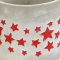Floristik24 Vaso com estrelas, decoração em cerâmica, aspecto de concreto, vaso de Natal Ø12,5cm Alt.11cm 3pçs