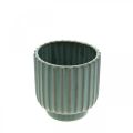 Floristik24 Vaso de planta, vaso de cerâmica, plantador de papelão verde, marrom Ø11,5cm A12,5cm