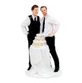 Floristik24 Figura bolo casal masculino com bolo 16,5cm