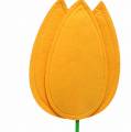 Floristik24 Flor de feltro tulipa amarela Alt.68cm