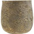 Floristik24 Floreira vaso de flores de ouro em cerâmica Ø13,5cm A15cm