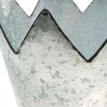 Floristik24 Coroa de plantador decoração em metal zinco Ø21.5/19.5/17cm conjunto de 3