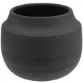 Floristik24 Floreira vaso de flores em cerâmica preta Ø27cm A23cm