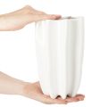 Vaso canelado, vaso decorativo alto para flores secas, 24 cm | Floristik24.pt