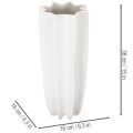 Vaso de flores canelado moderno decorativo de 38 cm | Floristik24.pt