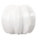 Vaso de cerâmica em formato de abóbora, branco, para decoração de casa, 15 cm | Floristik24.pt