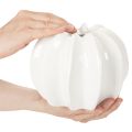 Vaso decorativo em formato de abóbora, com acabamento brilhante, ideal para decoração de outono na sala de estar, 19 cm | Floristik24.pt