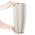Vaso moderno com nervuras, vaso decorativo alto para flores secas, 38 cm | Floristik24.pt
