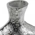 Floristik24 Jarra decorativa metal martelado floreira prata 24x8x27cm