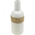 Floristik24 Vaso de flores de cerâmica branca e vaso de ervas marinhas decoração de mesa H22.5cm