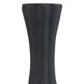 Floristik24 Vaso de vidro preto com ranhuras para vaso de flores de vidro Ø6cm Alt.18cm