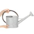 Regador vintage de metal, cinza prateado, elegante peça de decoração para jardim, vaso de flores, 53 cm de comprimento x 29 cm de altura. | Floristik24.pt