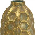 Floristik24 Vaso vintage vaso de flores de ouro look favo de mel Ø23cm H39cm