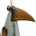 Floristik24 Figura de decoração, pássaro de metal, corvo, decoração de metal 43 cm