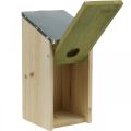 Floristik24 Caixa de nidificação para pendurar, ajuda de nidificação para pássaros pequenos, casa de passarinho, decoração de jardim natural, verde H26cm Ø3.2cm
