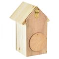 Floristik24 Casa de pássaros caixa de nidificação de madeira madeira de abeto azul 11,5×11,5×18cm